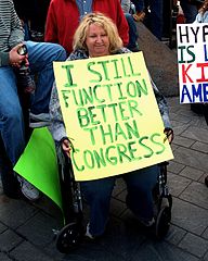 manifestante del congreso