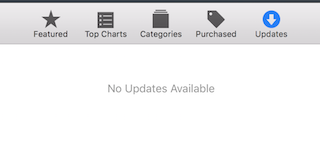 Opción de actualización en MacOS