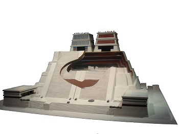 Modelo de Hueteocalli, también llamado Templo Mayor
