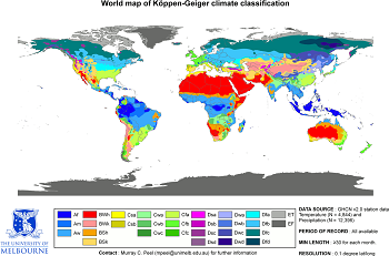 Clasificación climática de Koppen