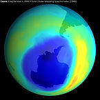 Imagen de la NASA del agujero de ozono