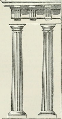 Ilustración de cornisa griega
