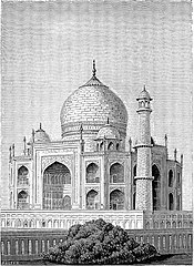 Dibujo del Taj Majal en India