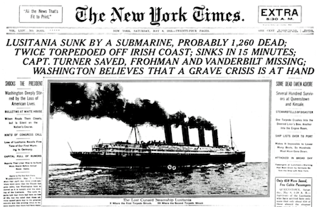 Fotografía de la portada del periódico New York Times
