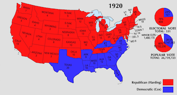 Resultado de las elecciones en 1920