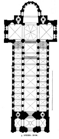 diagrama del interior de la catedral de Speyer