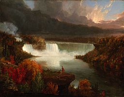 Vista lejana de las Cataratas del Niágara, óleo sobre lienzo de Thomas Cole