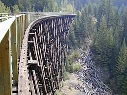 Sección del cañón Myra del ferrocarril Kettle Valley