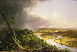 Vista desde el monte Holyoke, Northampton, Massachusetts, después de una tormenta - El Oxbow