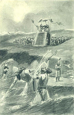 Rey Jerjes castigando las aguas