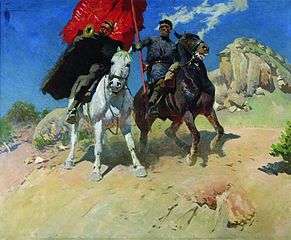 Trompetista y abanderado - Grekov