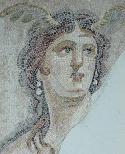 Mosaico que representa a la diosa griega Tetis.