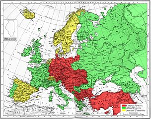 Mapa de la Primera Guerra Mundial