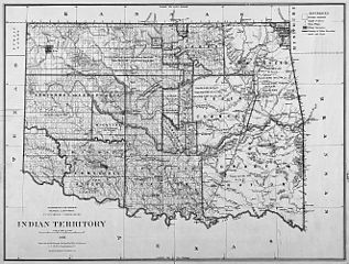 Territorio indio en Oklahoma, circa 1885