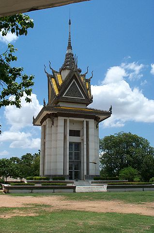 Un monumento a las víctimas del Khmer Rouge