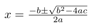 Fórmula cuadrática