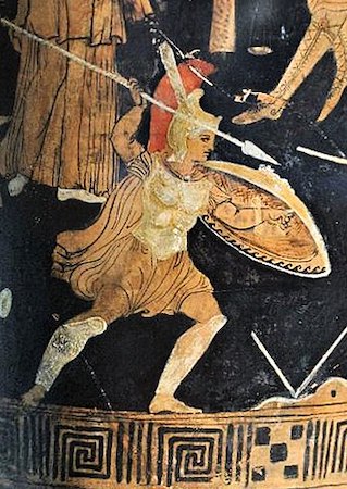 Una representación de Aquiles