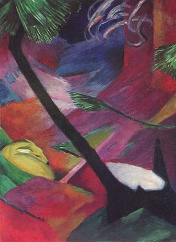 Franz Marc, Ciervo en el bosque II, 1912