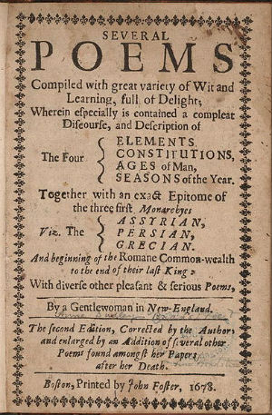 Página de título de Anne Bradstreet