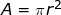 área de un círculo