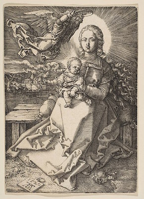 Virgen y Niño coronados por un ángel