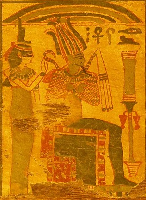 Pintura de Isis y Osiris