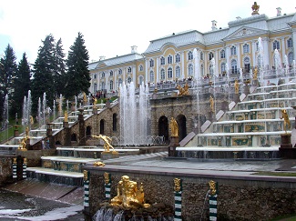Las fuentes exteriores de Peterhof