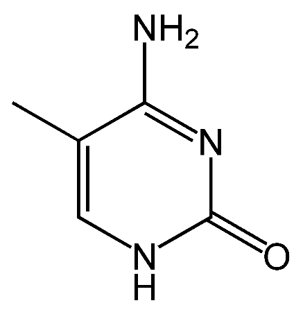 fórmula estructural de 5-metilcitosina