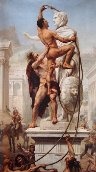 Representación del saqueo de Roma en 410 a. C.