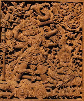 ejemplo de talla de madera india