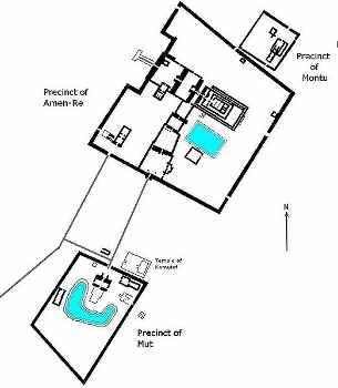 Mapa del complejo del Templo de Karnak