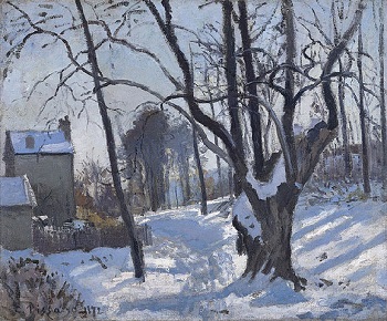 Camille Pissarro, Nieve en Louveciennes, 1872