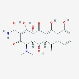 La estructura 2D de la doxiciclina.