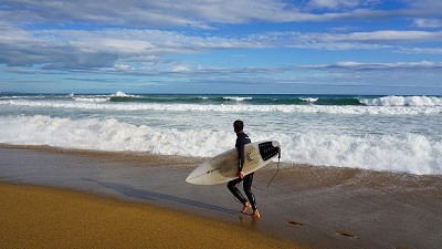 ondas de surf paralelas