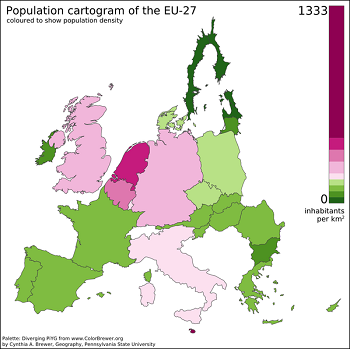 Mapa de la población europea