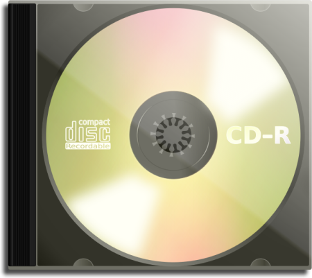 Un disco CD-R.