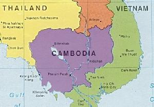 Camboya en el mapa