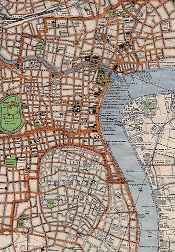 Mapa de Shanghai y el Bund
