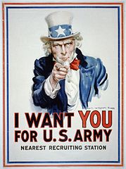 Póster Tío Sam de la Primera Guerra Mundial