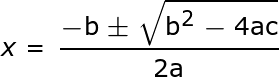 ecuación cuadrática