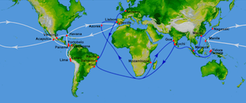 Rutas comerciales portuguesas y españolas