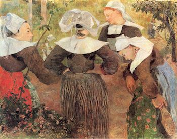 Paul Gauguin. Cuatro mujeres bretonas. 1886.