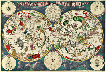 Mapa de la constelación holandesa del siglo XVII