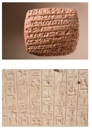 Cuneiformes y jeroglíficos