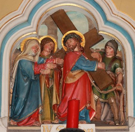 Representación austriaca de Jesús yendo a su crucifixión