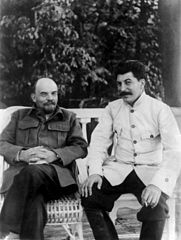 Cuadro de Lenin y Stalin