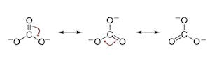 estructura de resonancia de carbonato