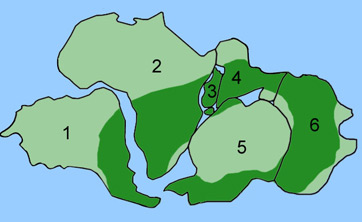 Distribución de Glossopteris