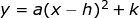 forma de vértice de una parábola