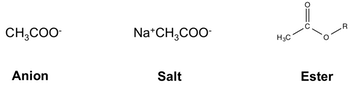 formas de acetato